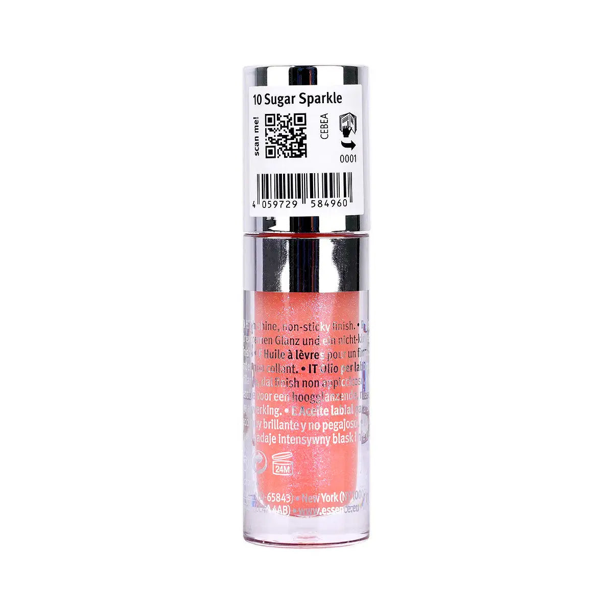 60209-Essence Hydra Kiss Lip Oil-10 Sugar Sparkel +2