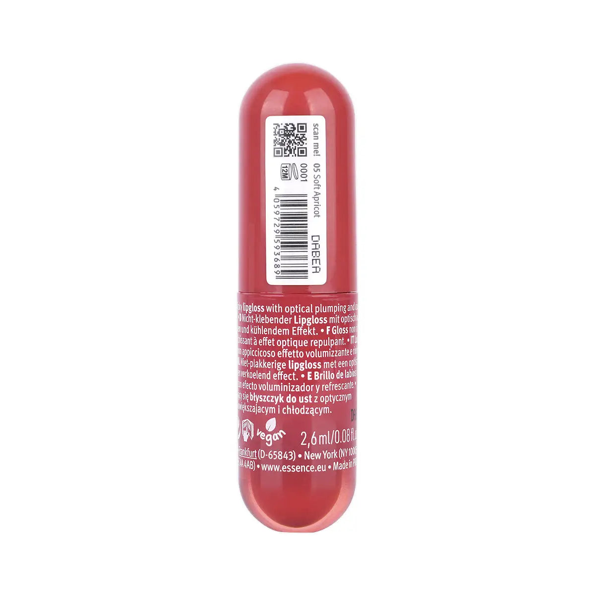 60214-Essence Juicy Bomb Plumping Lipgloss-05 Soft Apricot +2