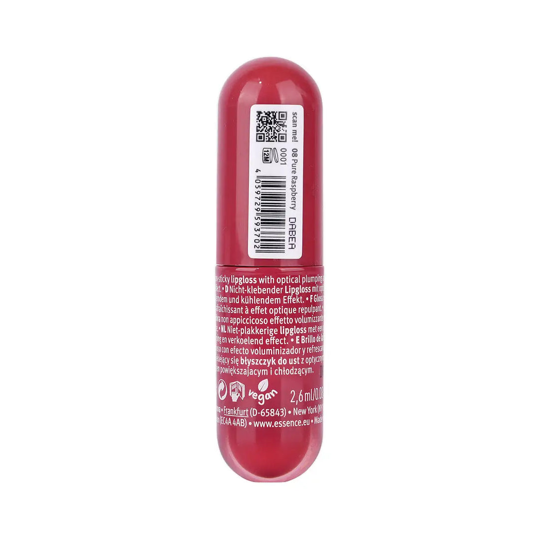 60215-Essence Juicy Bomb Plumping Lipgloss-08 Pure Raspberry +2