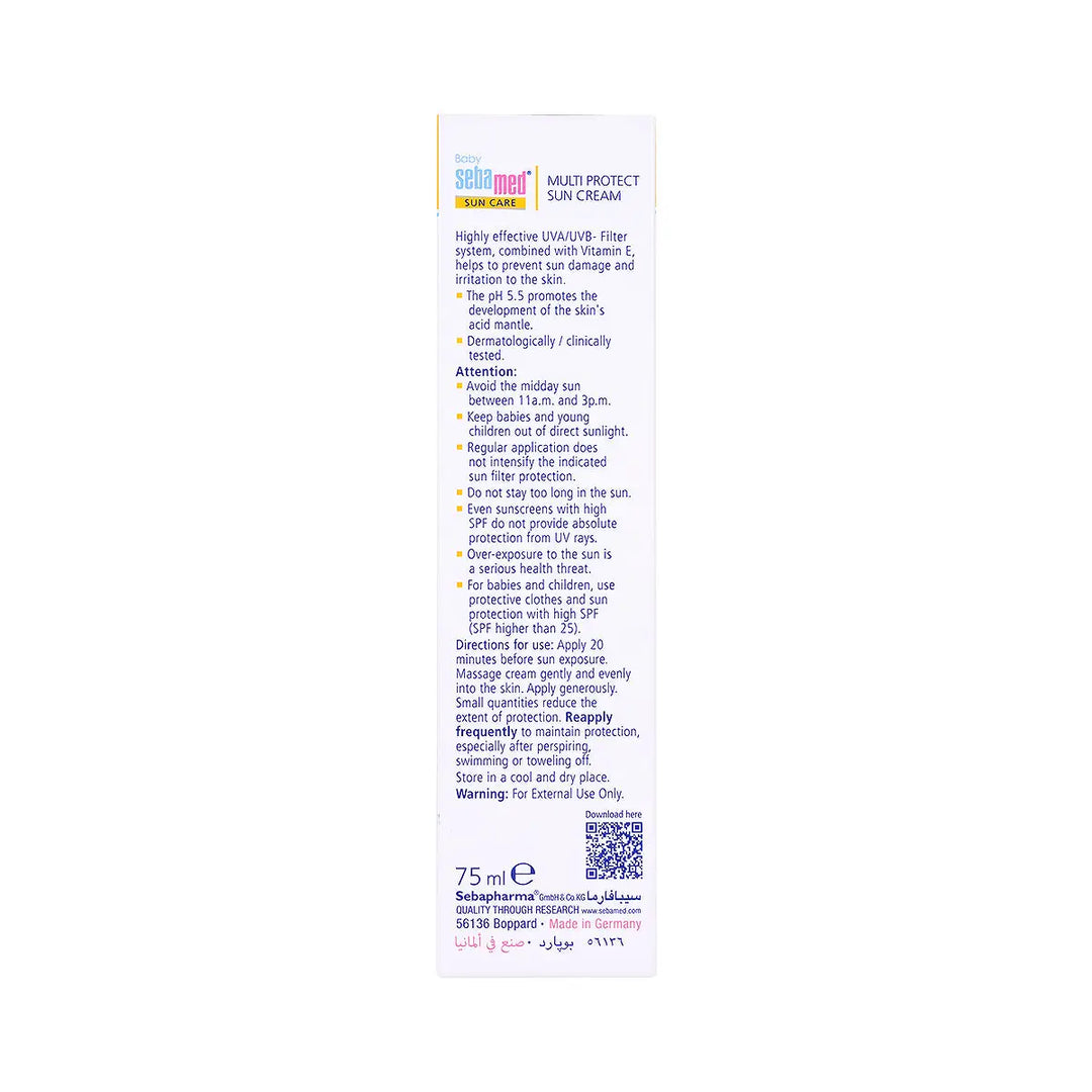 60246-Sebamed Baby Multi Protect Sun Cream SPF50 75ml +3