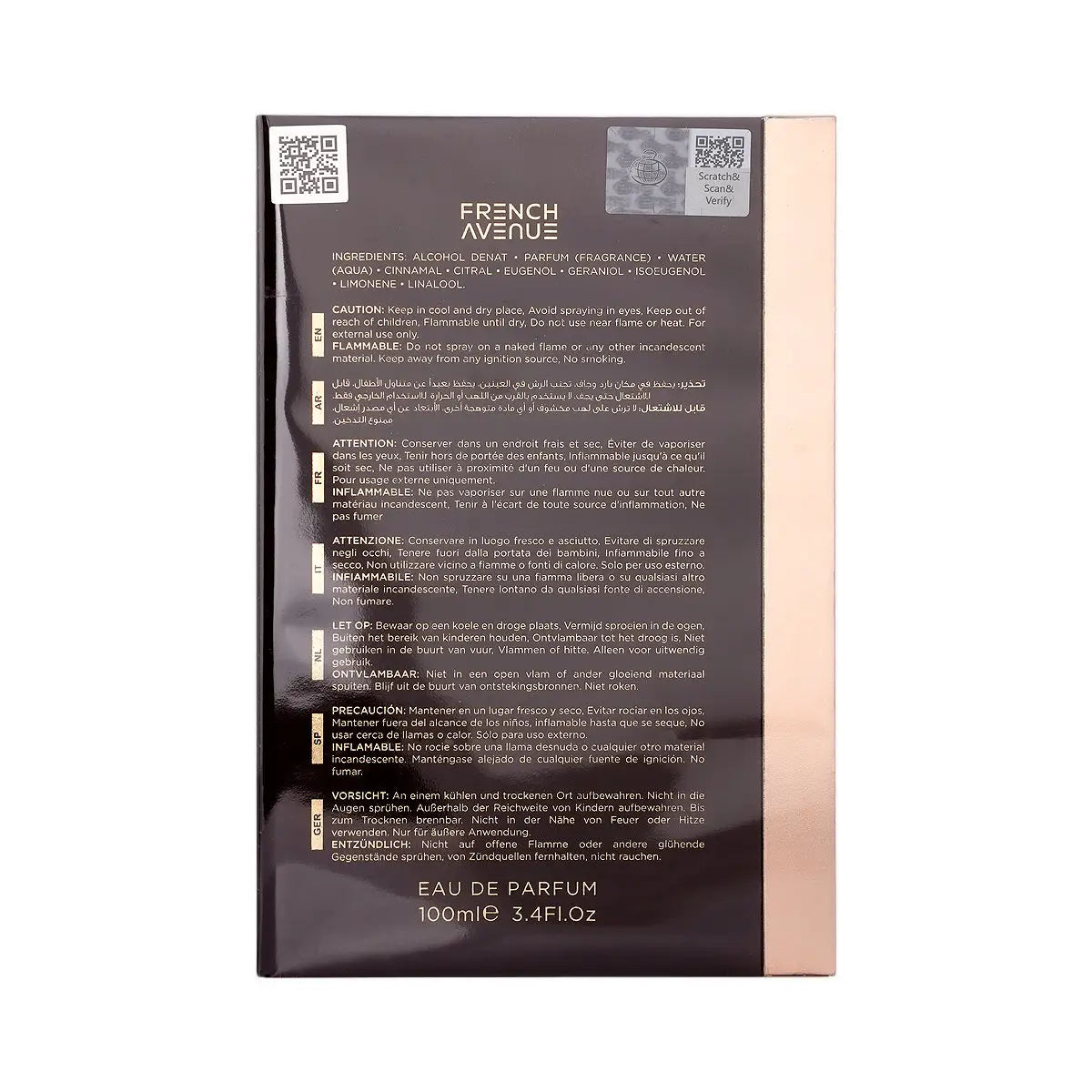 8-French Avenue Liquid Brun  EDP 100ml-Unisex +7