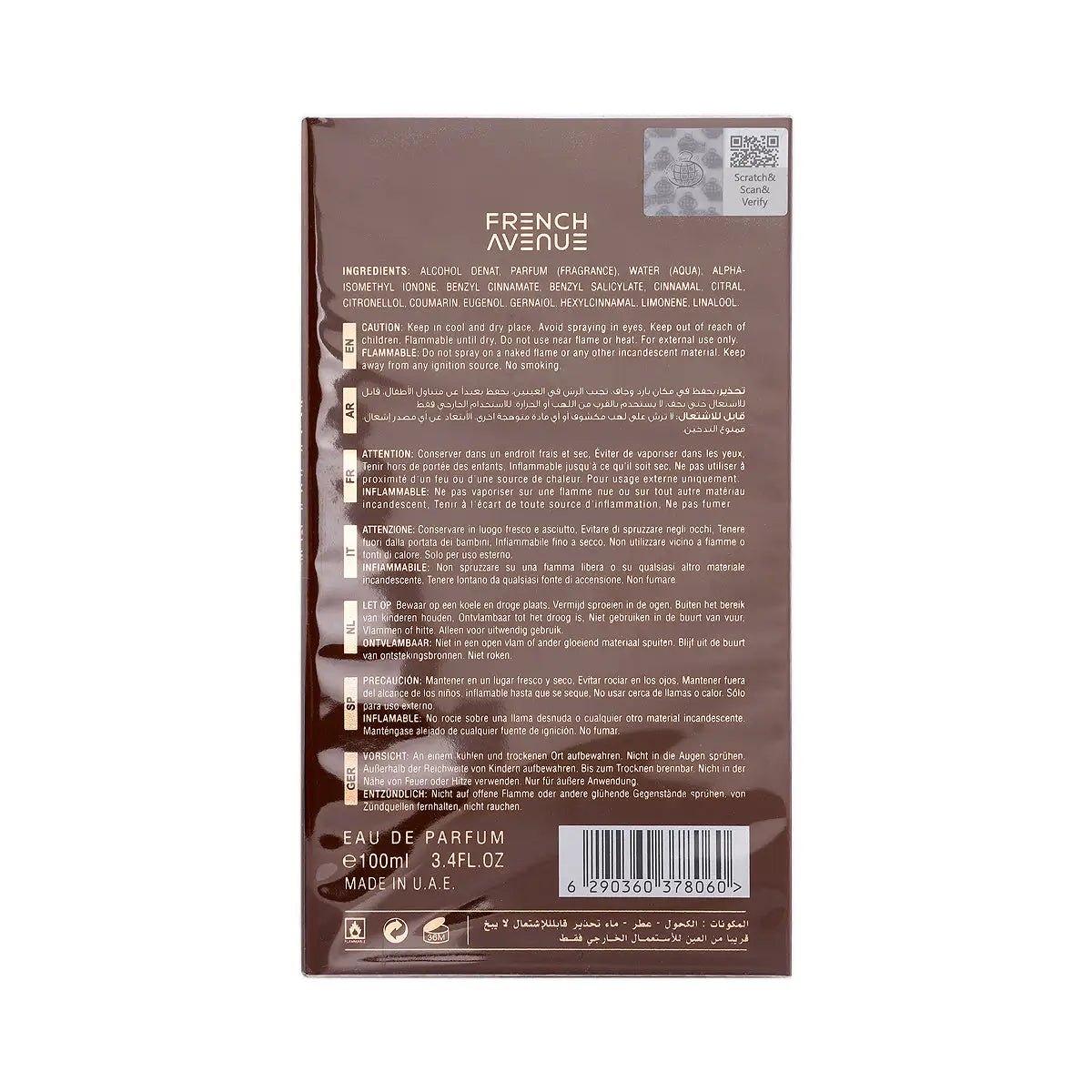 7-French Avenue Vulcan Sable EDP 100ml-Unisex +6