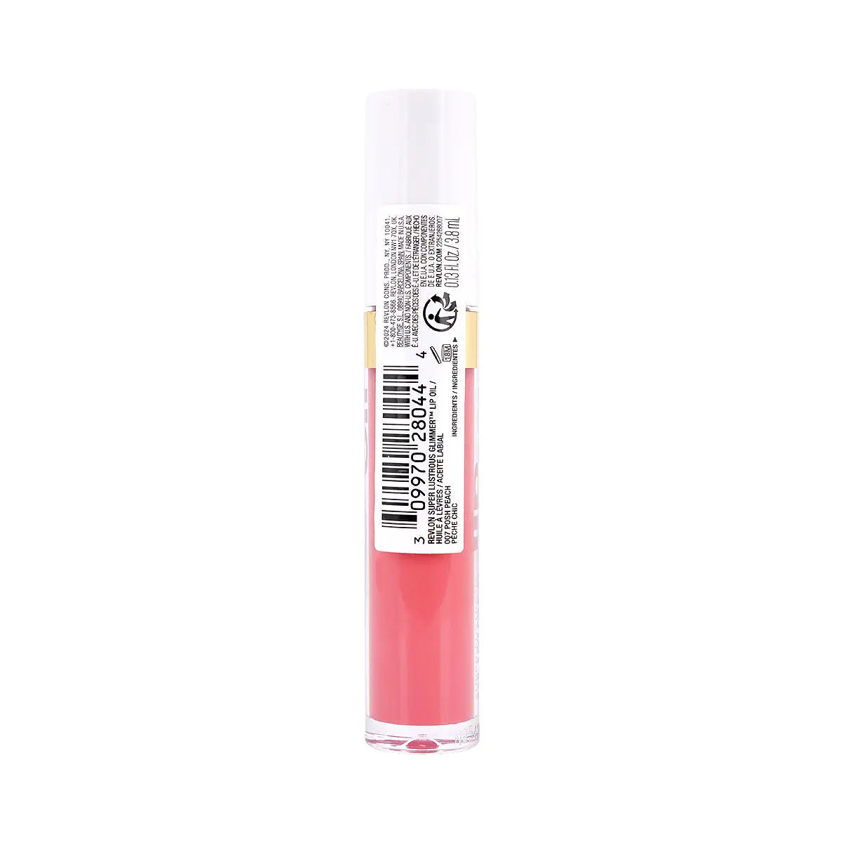 3-Revlon Super Lustrous Glimmer Lip Oil-07 Posh Peach +2