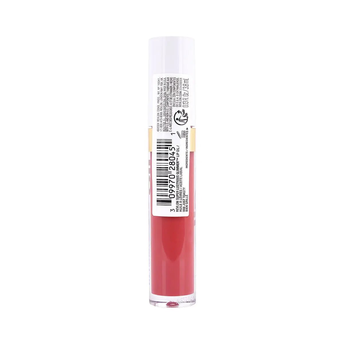 3-Revlon Super Lustrous Glimmer Lip Oil-08 Just Toasty +2