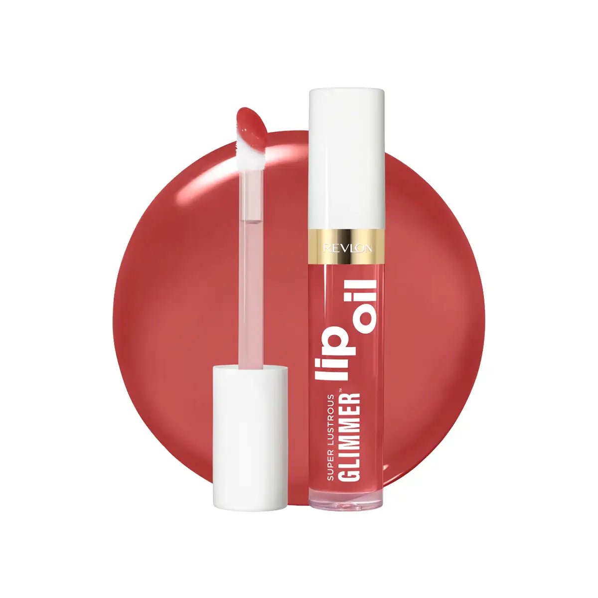 1-Revlon Super Lustrous Glimmer Lip Oil-08 Just Toasty