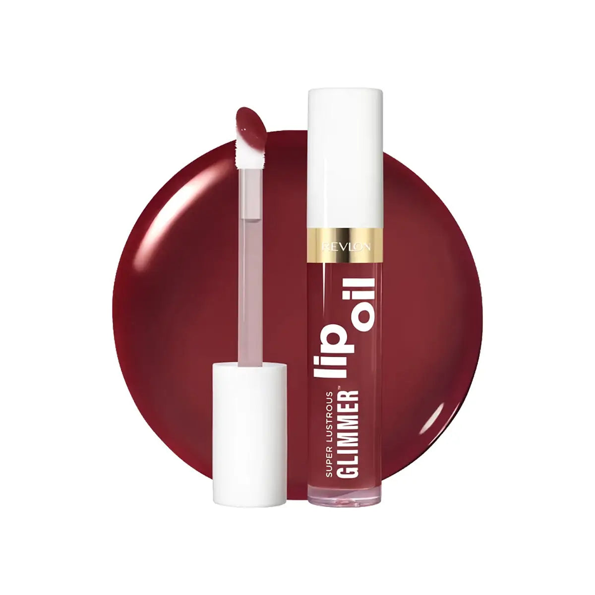 1-Revlon Super Lustrous Glimmer Lip Oil-010 Wined Down
