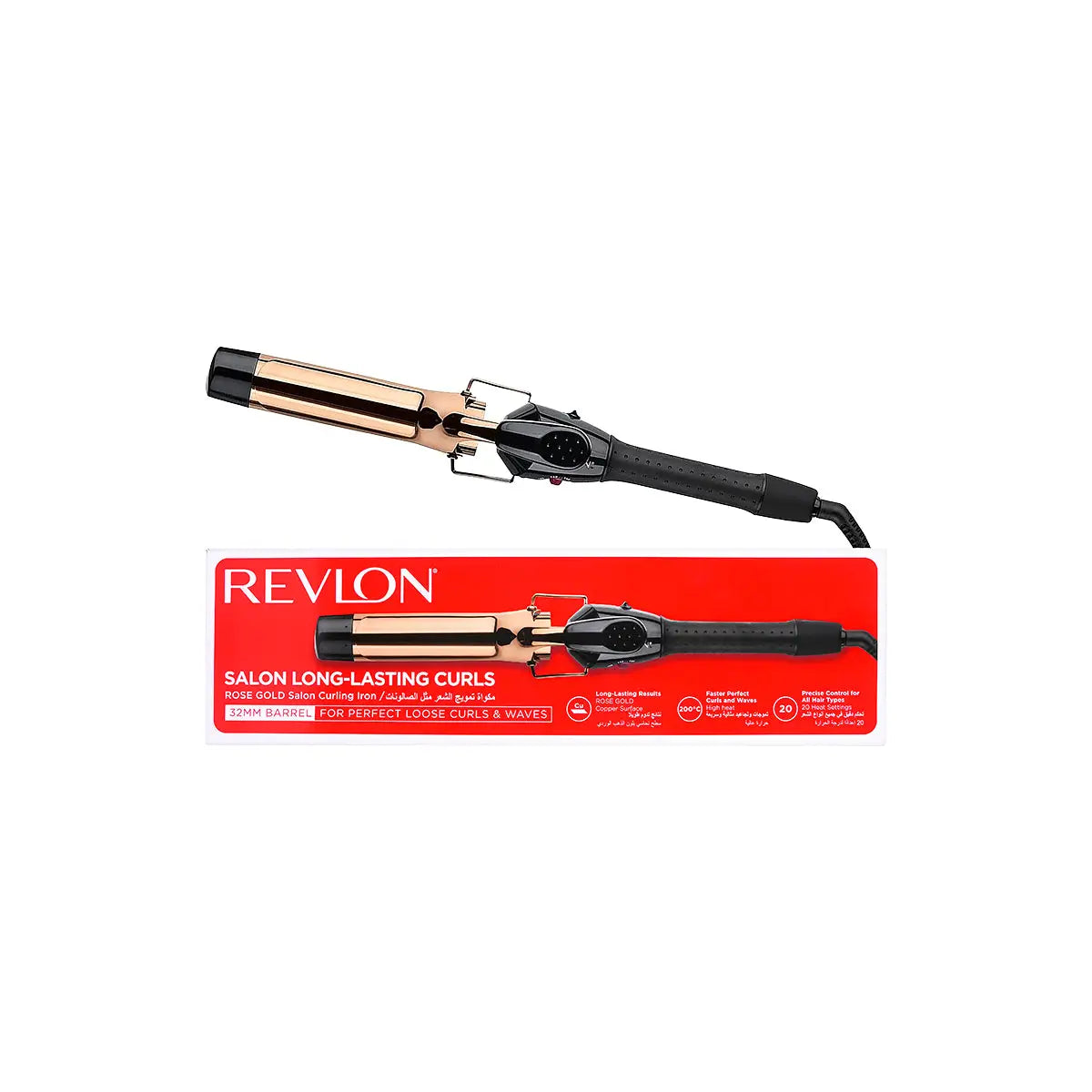 3-Revlon Rose Gold Salon Curling Iron-RVIR1159ARB1+ 2