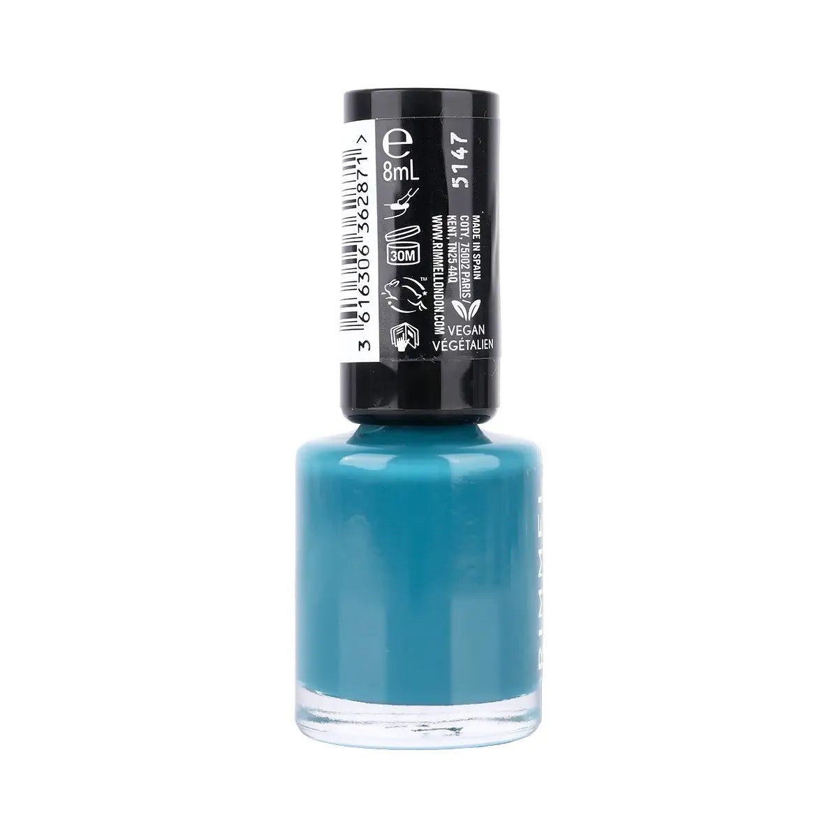 2-Rimmel 60 Seconds Super Shine Nail Polish-104 True Blue+ 1