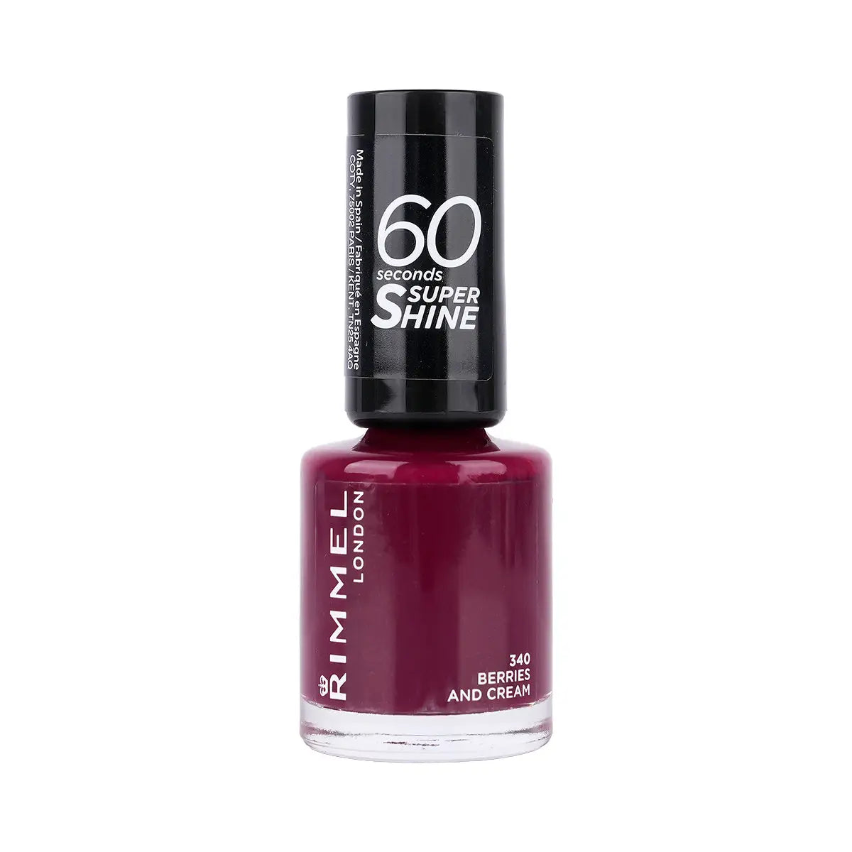 1-Rimmel 60 Seconds Super Shine Nail Polish-340 Berries& Cream