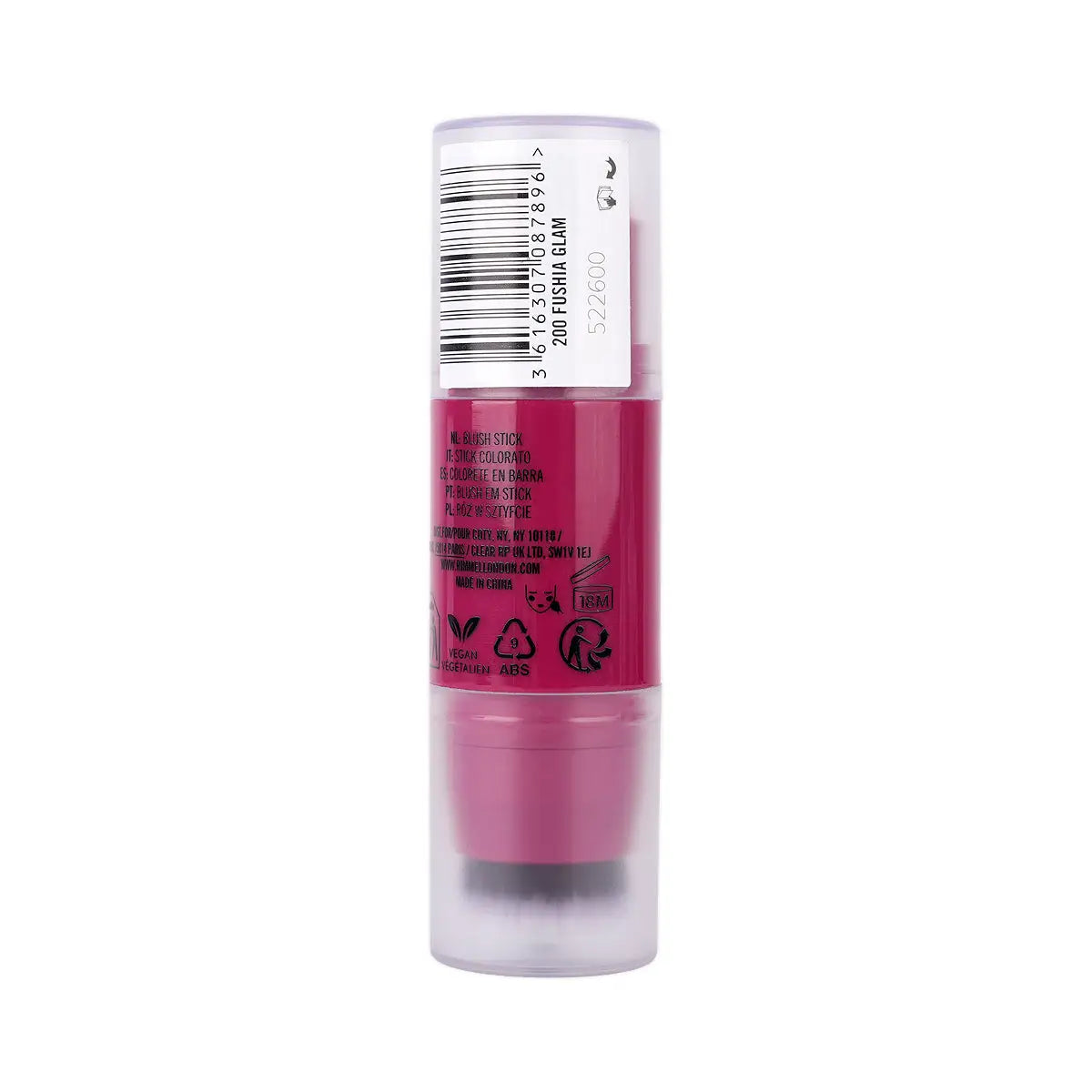 2-Rimmel Multi-Tasker Blush 'N' Brush Stick-200 Fushia Glam+ 1
