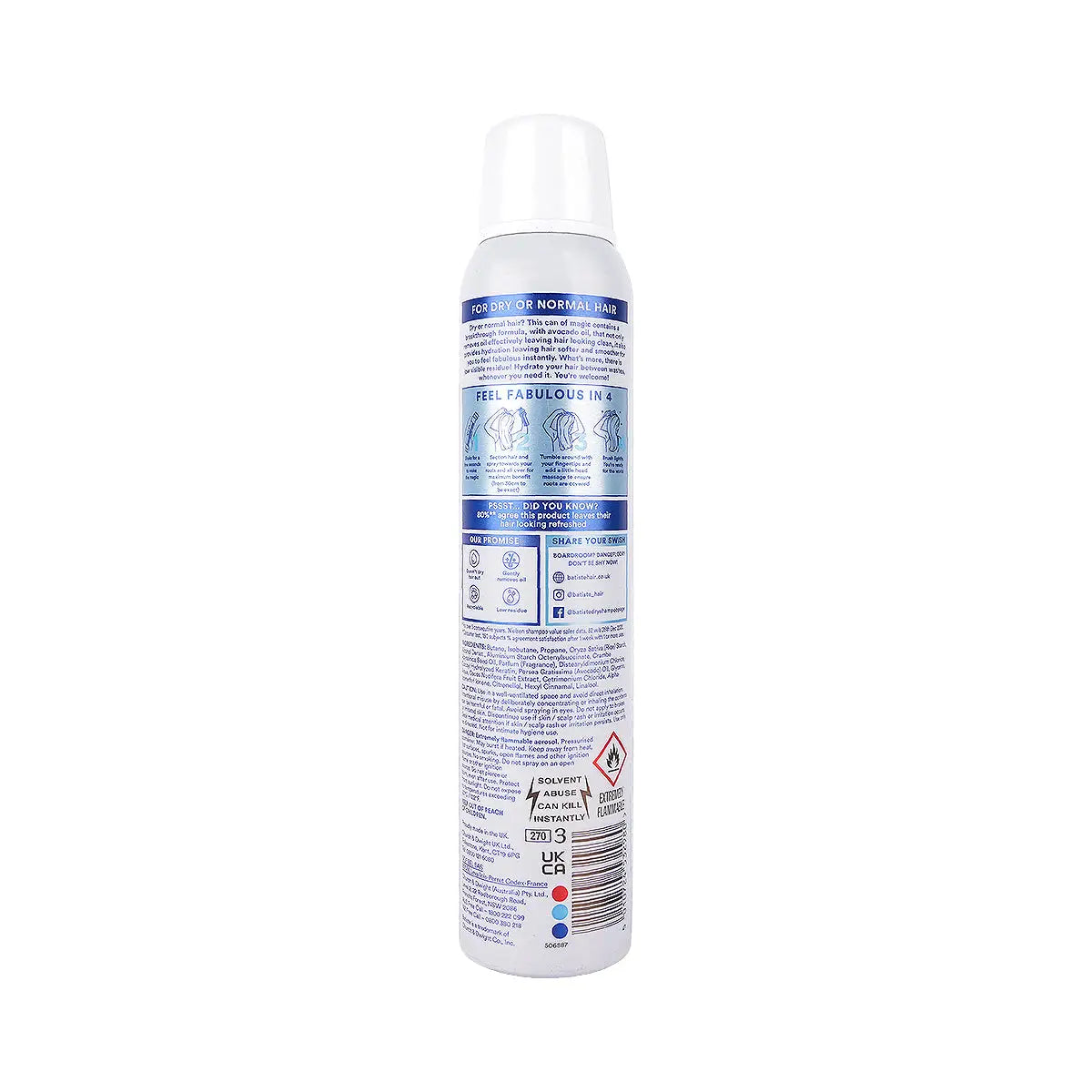 2-Batiste Dry Shampoo 200ml - Hydrate +1