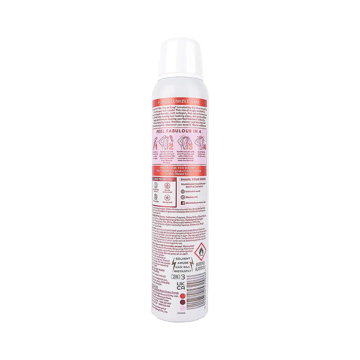 2-Batiste Dry Shampoo 200ml - Volume +1