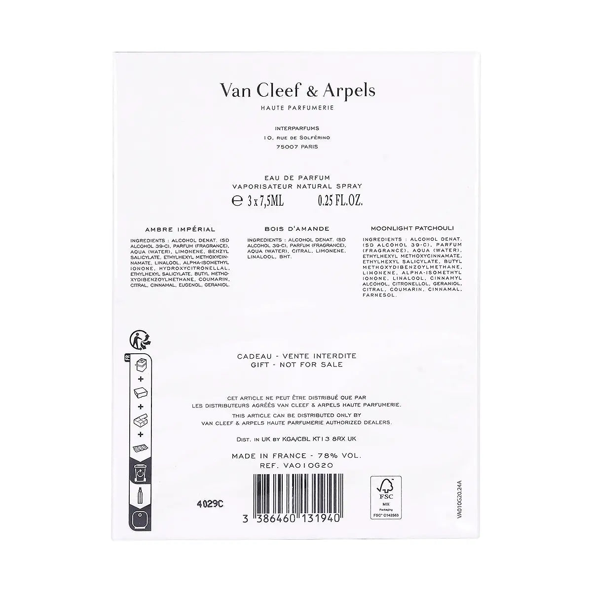 3-Van Cleef & Arpels Miniture Set 3x7.5ml +2