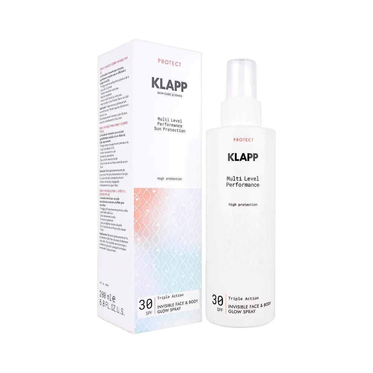 6-Klapp Triple Action Face & Body Glow Spray SPF30 200ml +5