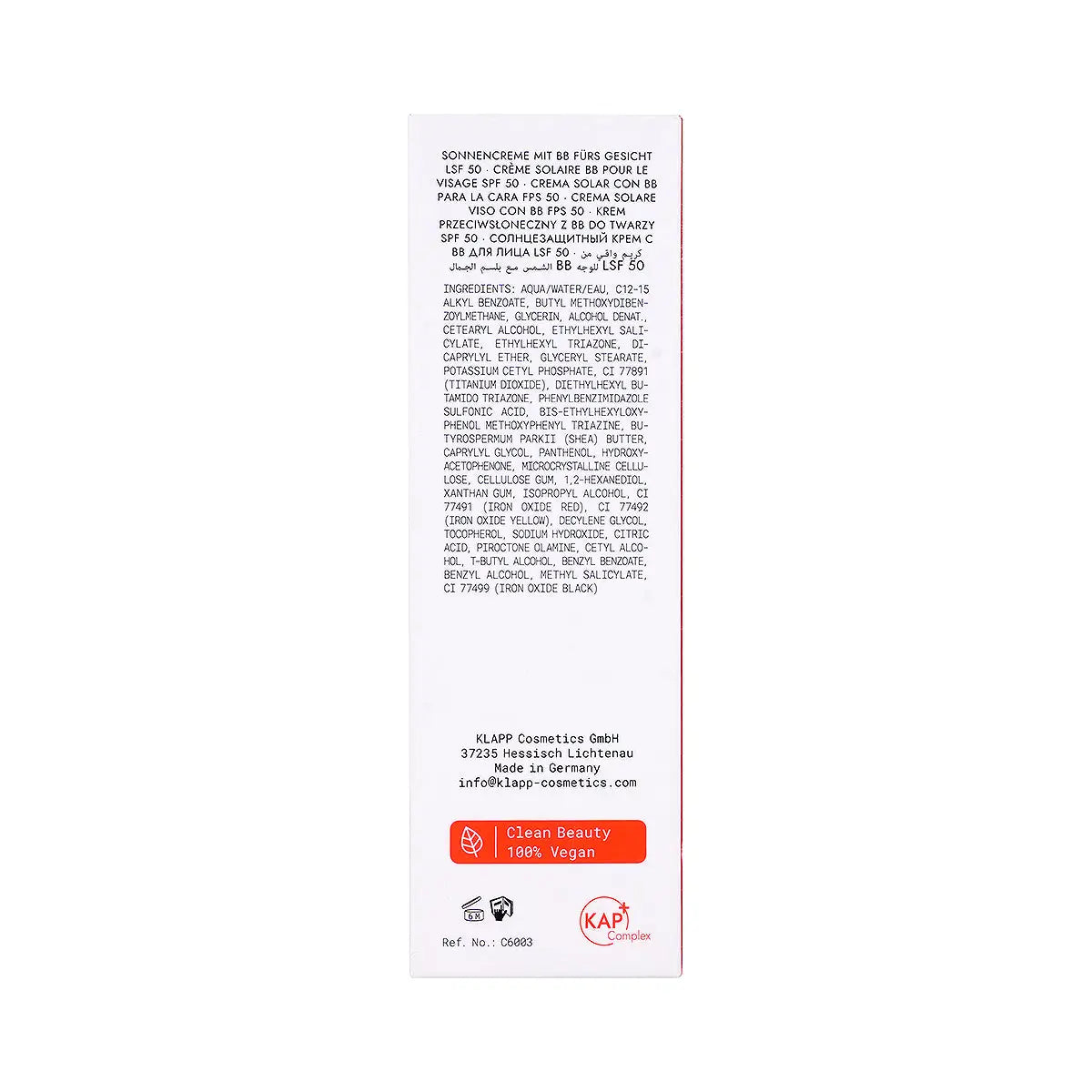 4-Klapp Triple Action BB Facial Sunscreen SPF50 50ml +3