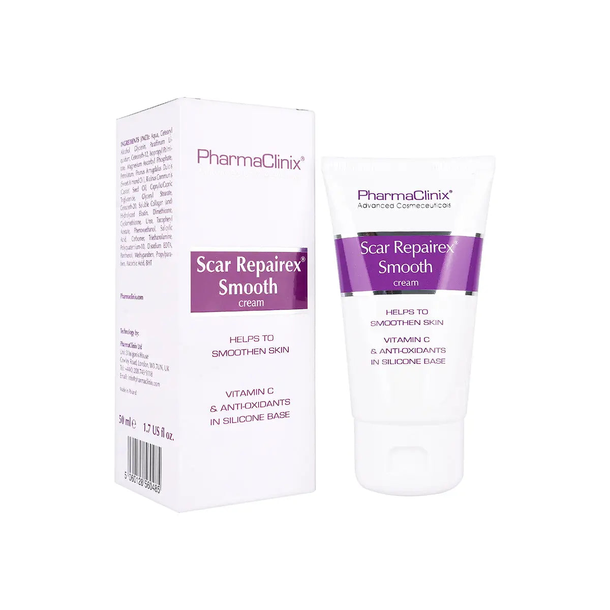 6-Pharmaclinix Scar Repairex Smooth Cream 50ml +5