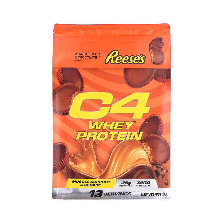 60575-C4 Whey Protein Reeses Peanut Butter &amp; Chocolate 13 servings