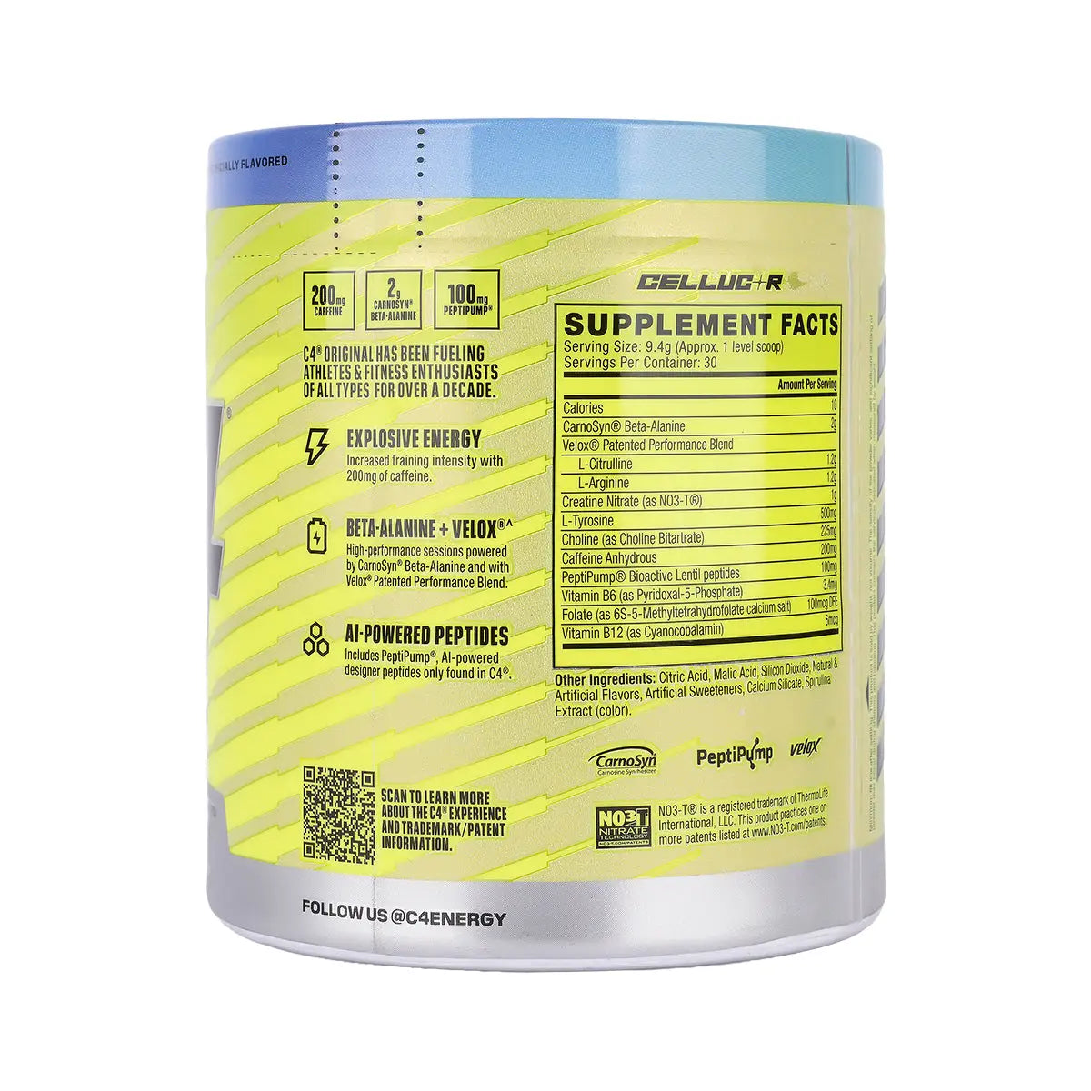 3-C4  Original Pre Workout Icy Blue Razz 30 Servings 282g +2