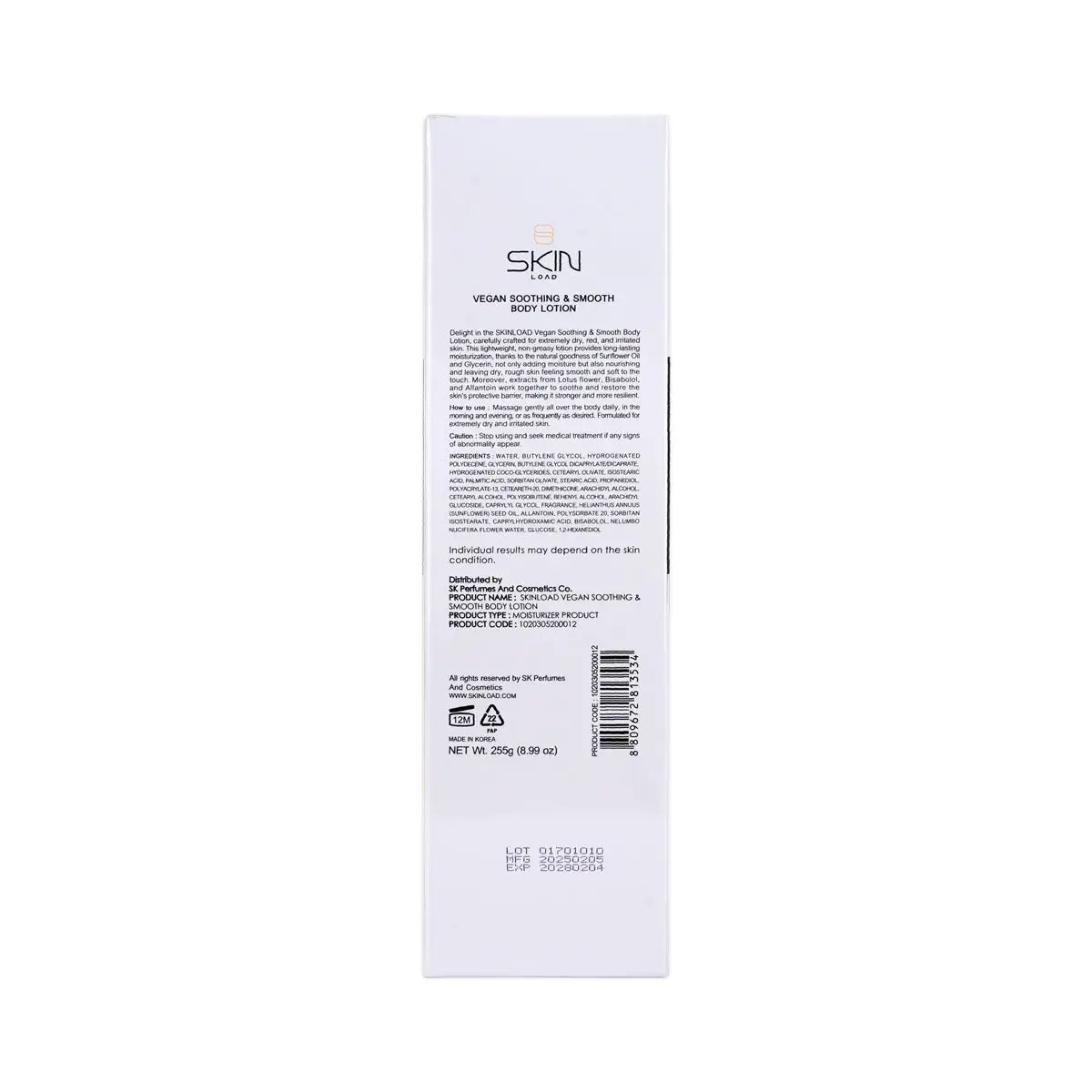 6-Skinload Vegan Soothing & Smooth Body Lotion 255g +5