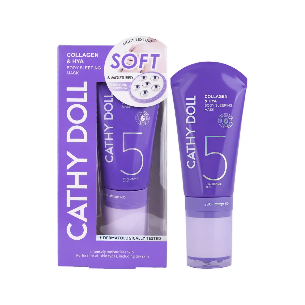 3-Cathy Doll 5 Collagen And Hya Body Sleeping Mask 150ml +2
