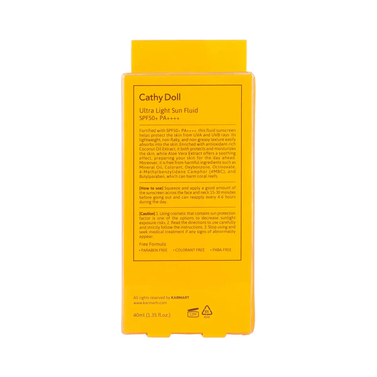 2-Cathy Doll Ultra Light Sun Fluid SPF50 PA++++ 40ml +1