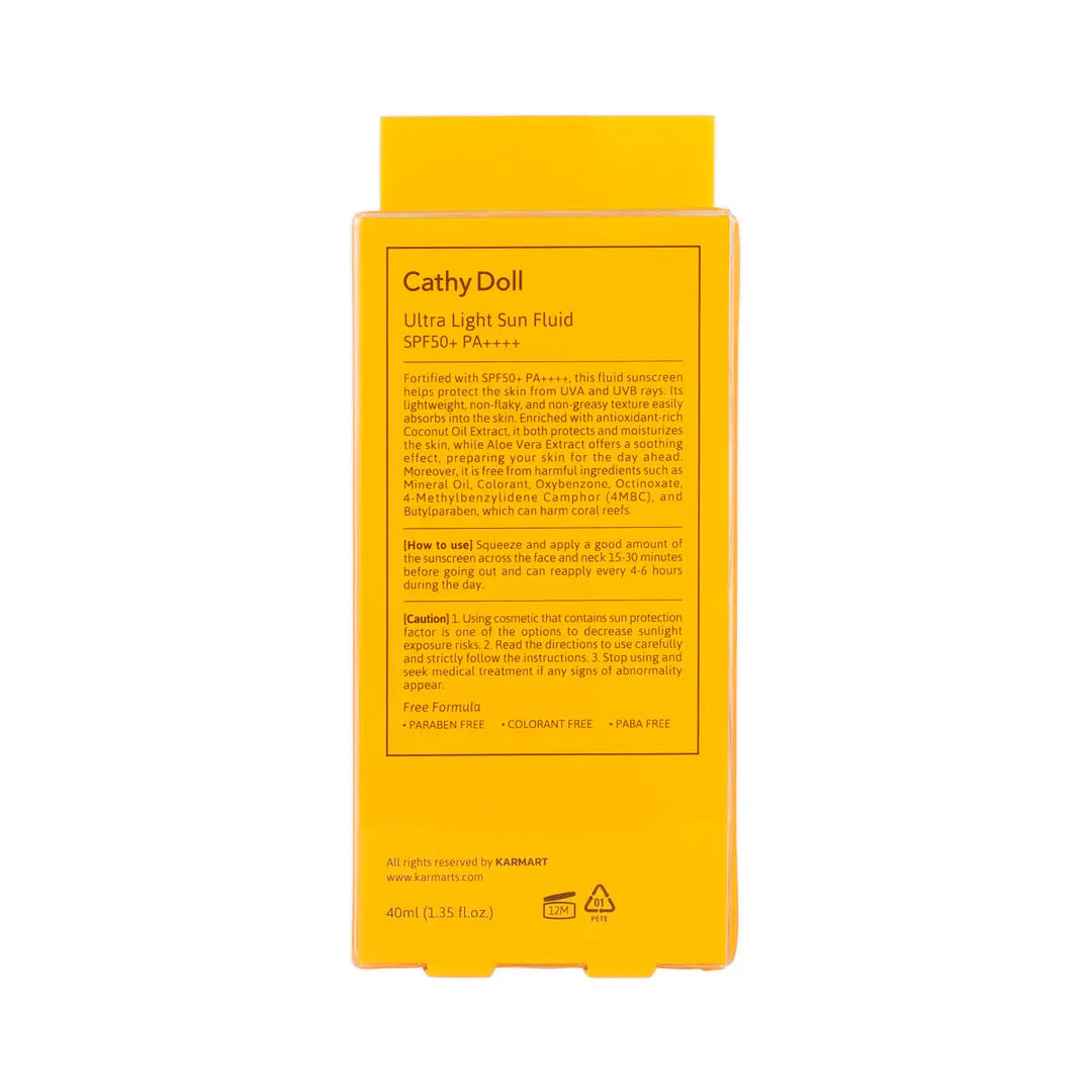 60642-Cathy Doll Ultra Light Sun Fluid SPF50 PA++++ 40mL +1
