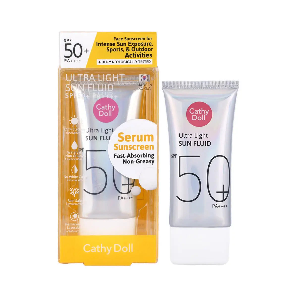 3-Cathy Doll Ultra Light Sun Fluid SPF50 PA++++ 40ml +2
