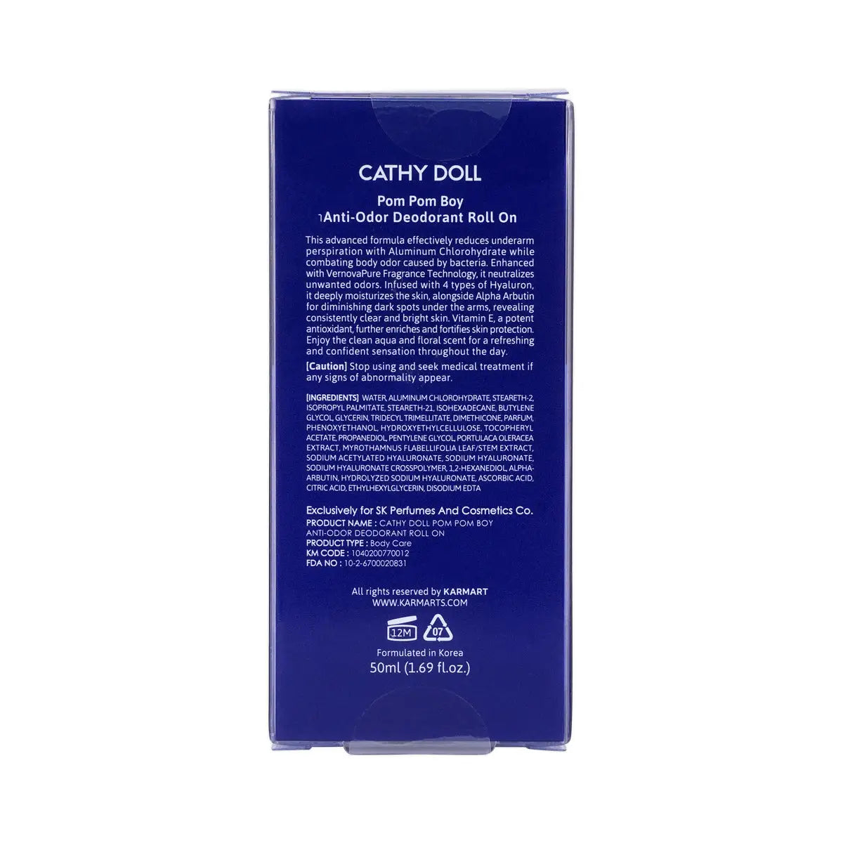 3-Cathy Doll Pom Pom Boy Anti-Odor Deodorant Roll On 50ml +2