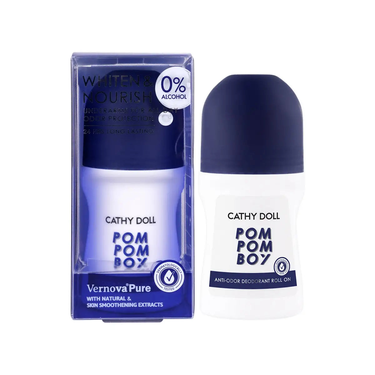 4-Cathy Doll Pom Pom Boy Anti-Odor Deodorant Roll On 50ml +3