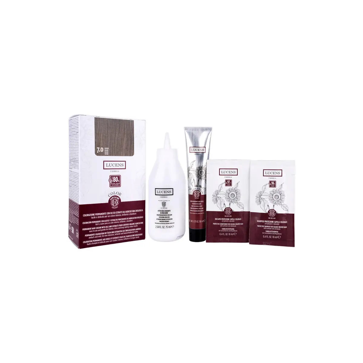 1-Lucens Umbria Permanent Hair Color No.7.0-Blonde