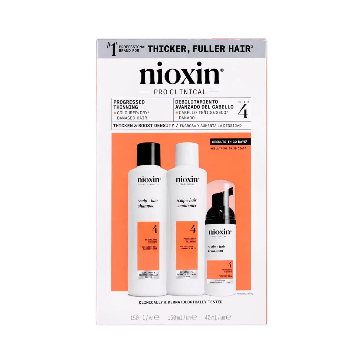 5-Nioxin System 4 Colored Hair Progressed Thinning Trial Kit +4