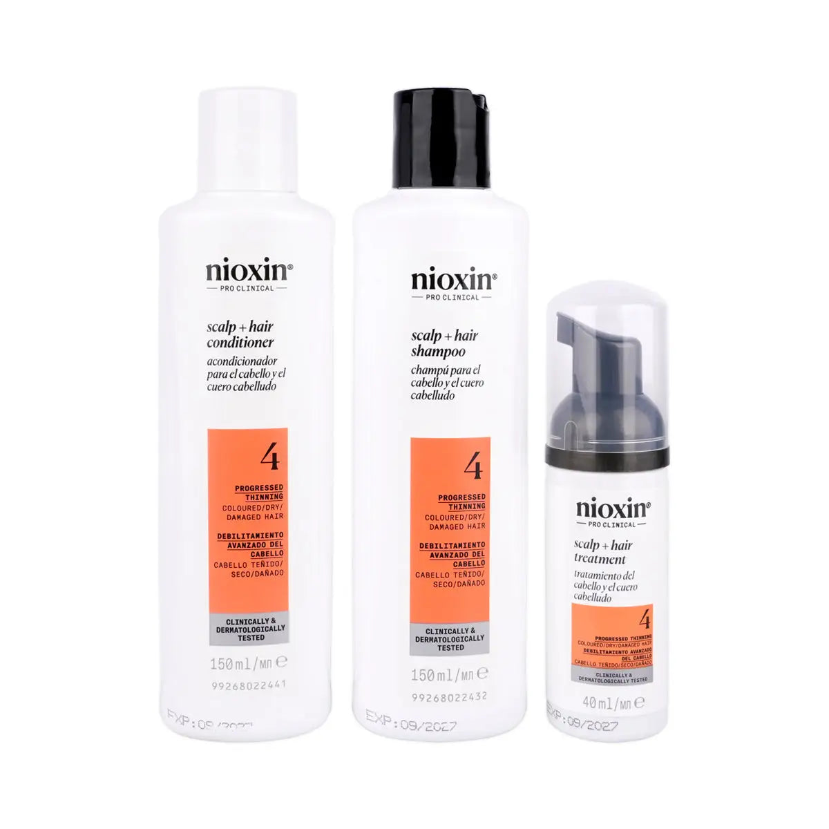 3-Nioxin System 4 Colored Hair Progressed Thinning Trial Kit +2