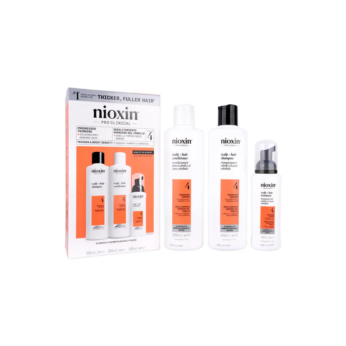 2-Nioxin System 4 Colored Hair Progressed Thinning Loyalty Kit +1