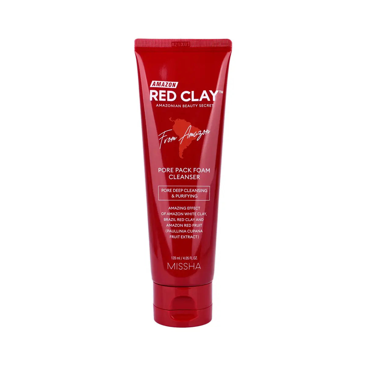 1-Missha Amazon Red Clay Pore Pack Foam Cleanser 120ml