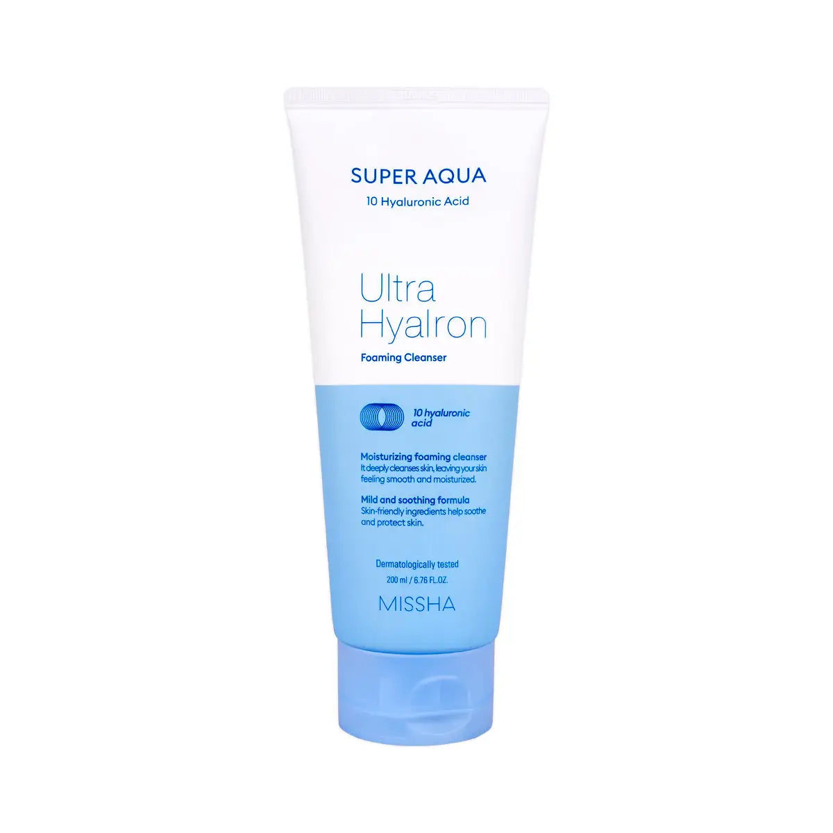 1-Missha Super Aqua Ultra Hyalron Foaming Cleanser 200ml