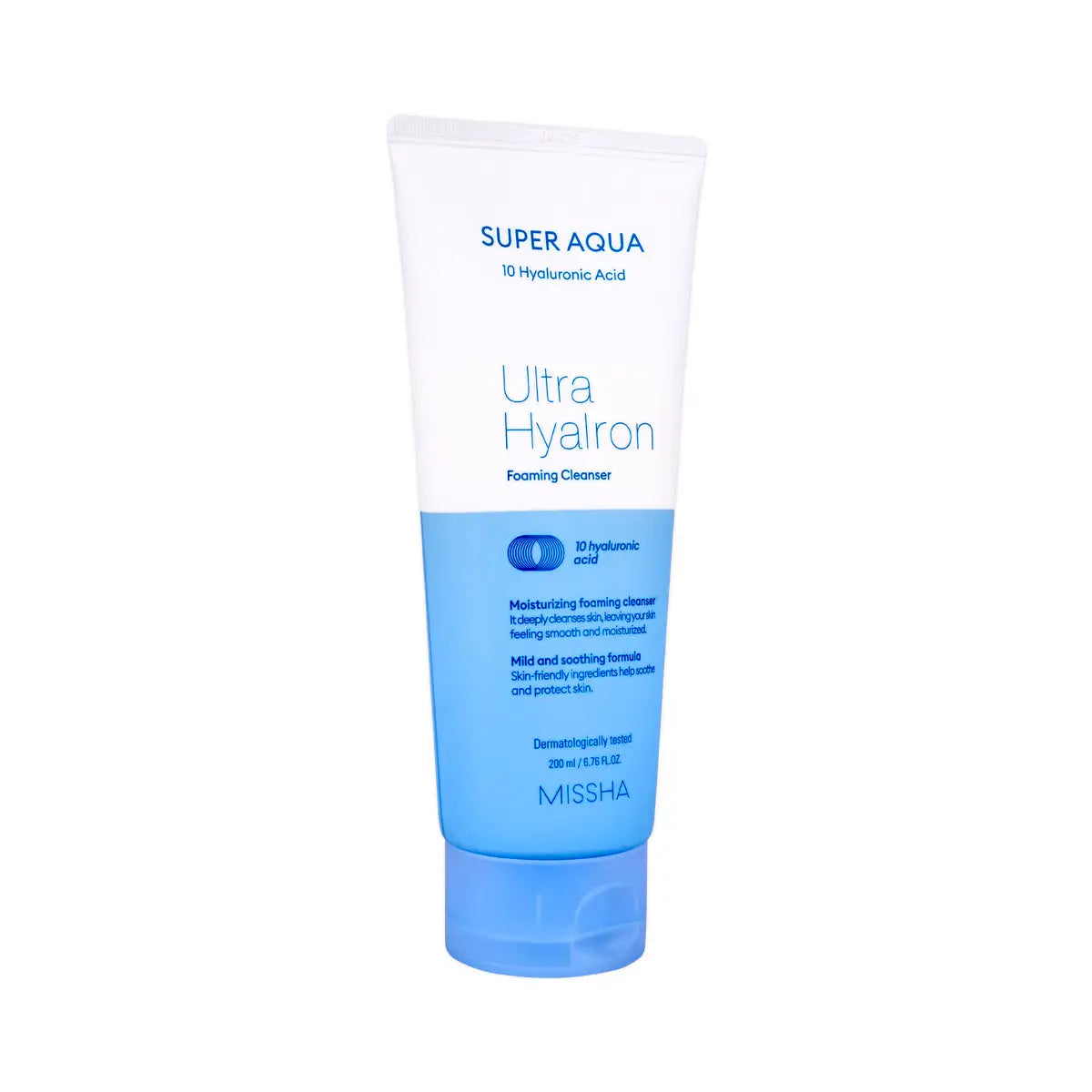 3-Missha Super Aqua Ultra Hyalron Foaming Cleanser 200ml +2