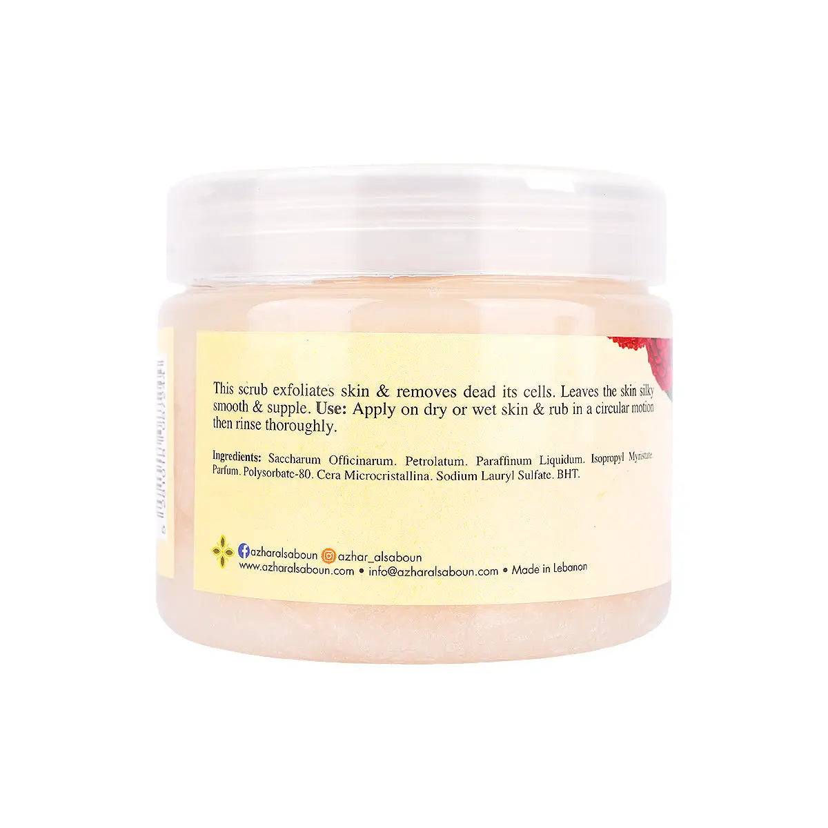 2-Azhar Alsaboun Litchi & Musk Body Scrub 500g +1