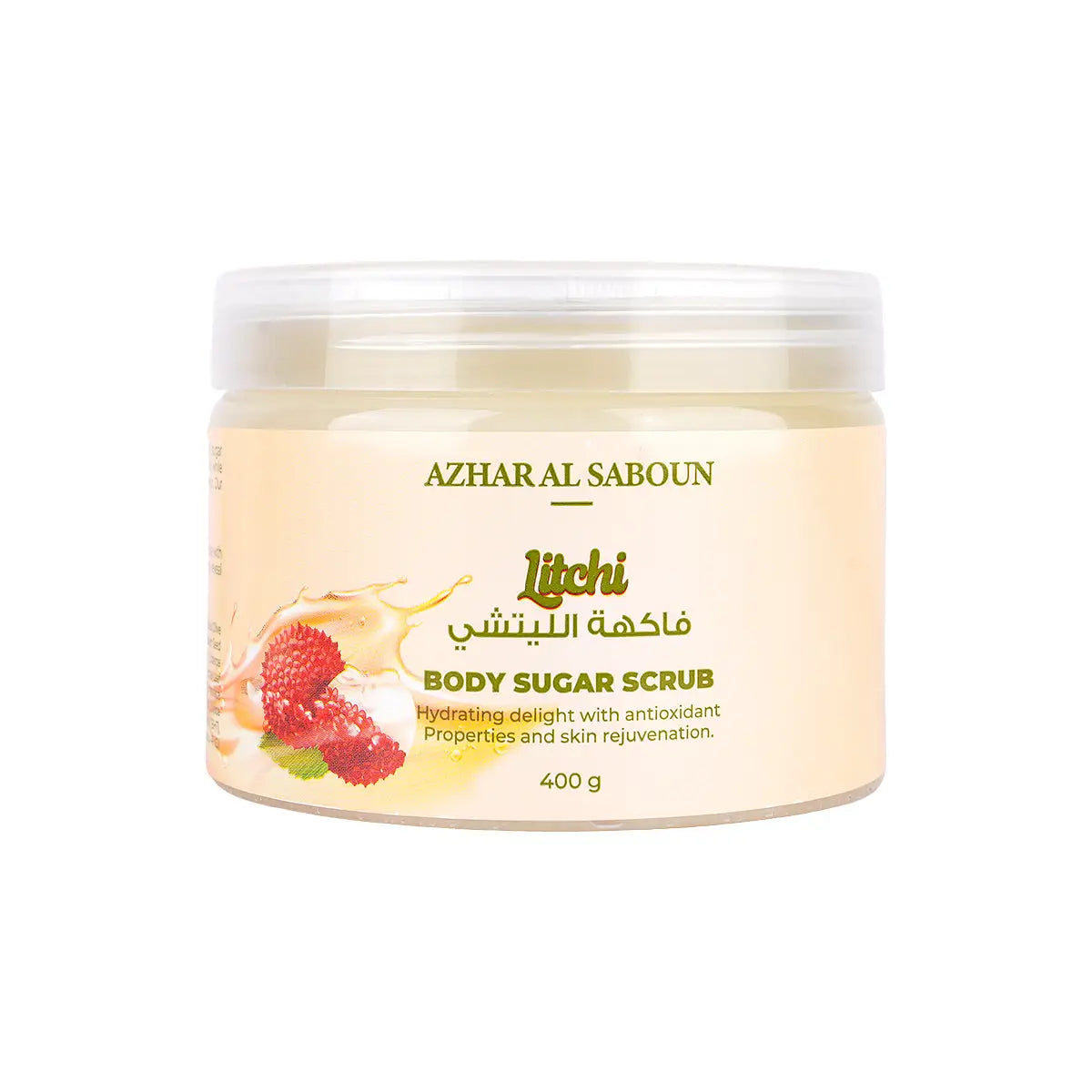 1-Azhar Alsaboun Litchi Body Sugar Scrub 400g