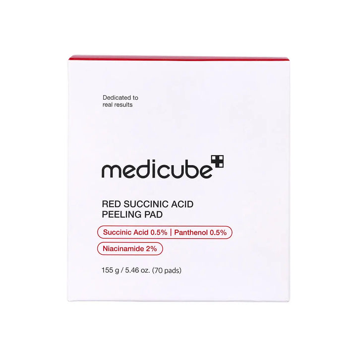 60709-Medicube Red Succinic Acid Peeling Pads 70 Pads +3