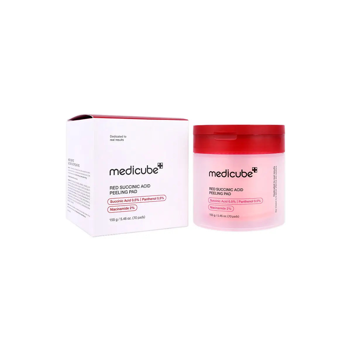 3-Medicube Red Succinic Acid Peeling Pads 70 Pads +2