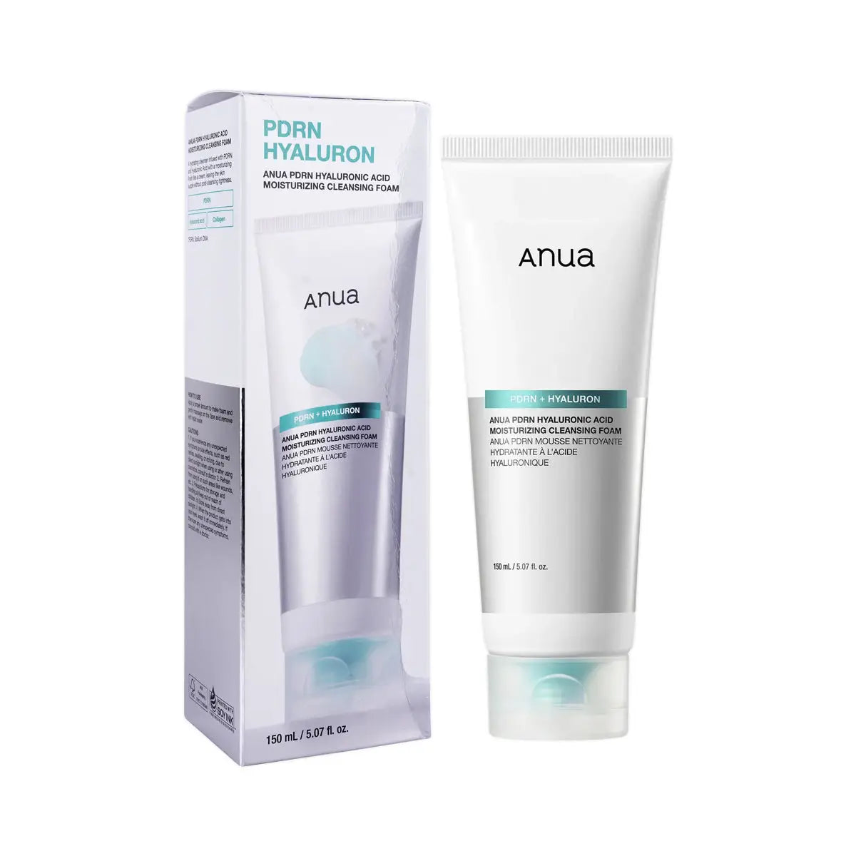 3-Anua PDRN Hyaluronic Acid Moisturizing Cleansing Foam 150ml +2