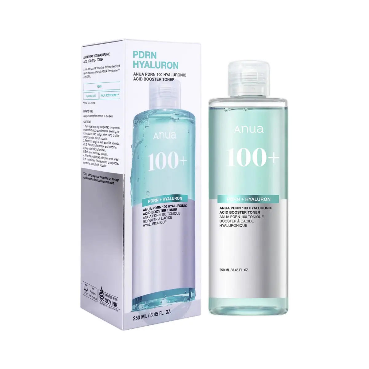 3-Anua PDRN 100 Hyaluronic Acid Booster Toner 250mL +2
