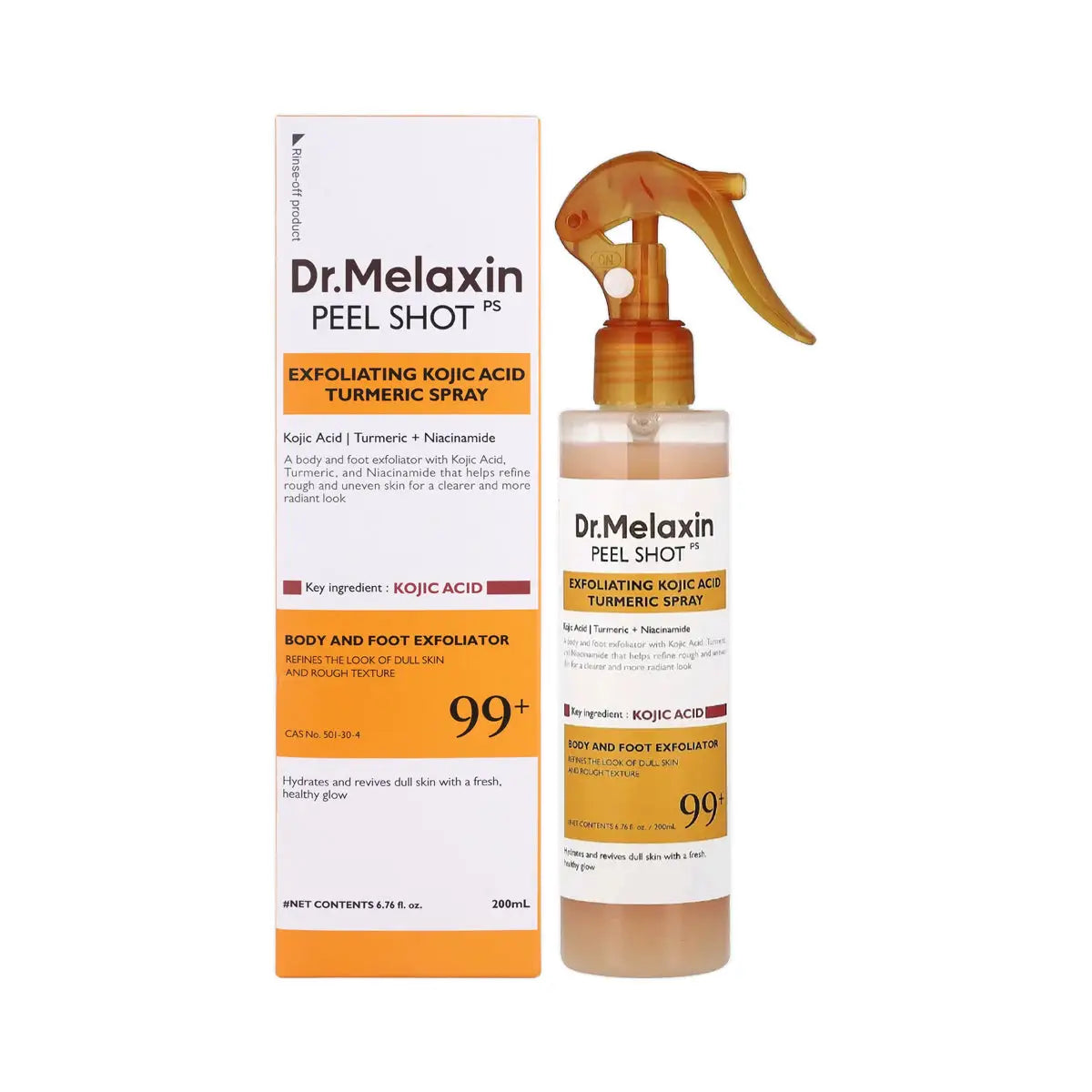 2-Dr.Melaxin Peel Shot Exfoliating Kojic Turmeric Spray 200ml +1