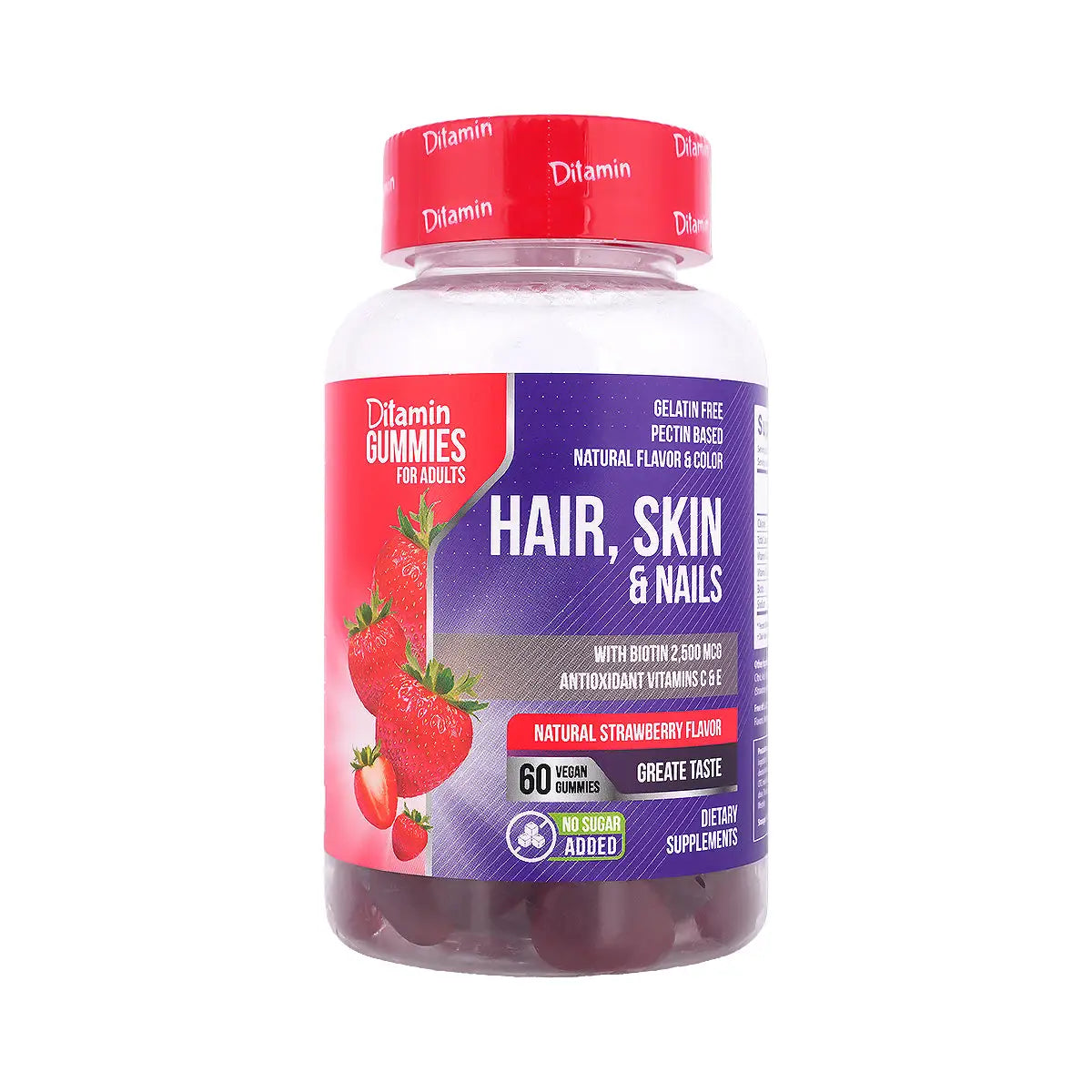 1-Ditamin Hair,Skin & Nails 60 Gummies