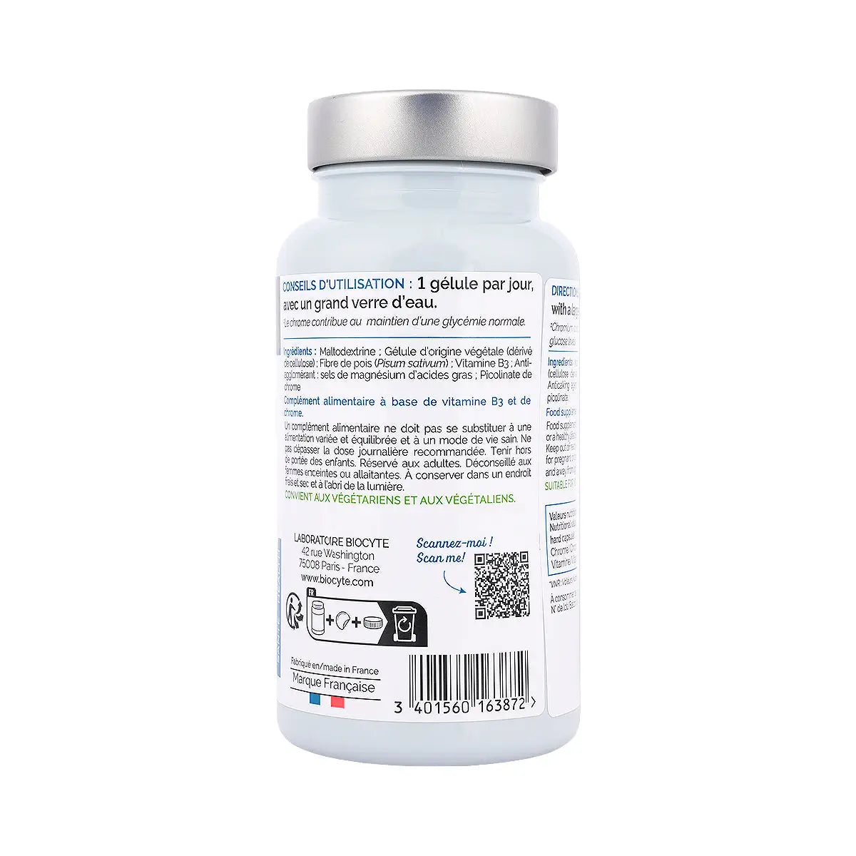 3-Biocyte Chrome 200mcg 60 Capsules +2