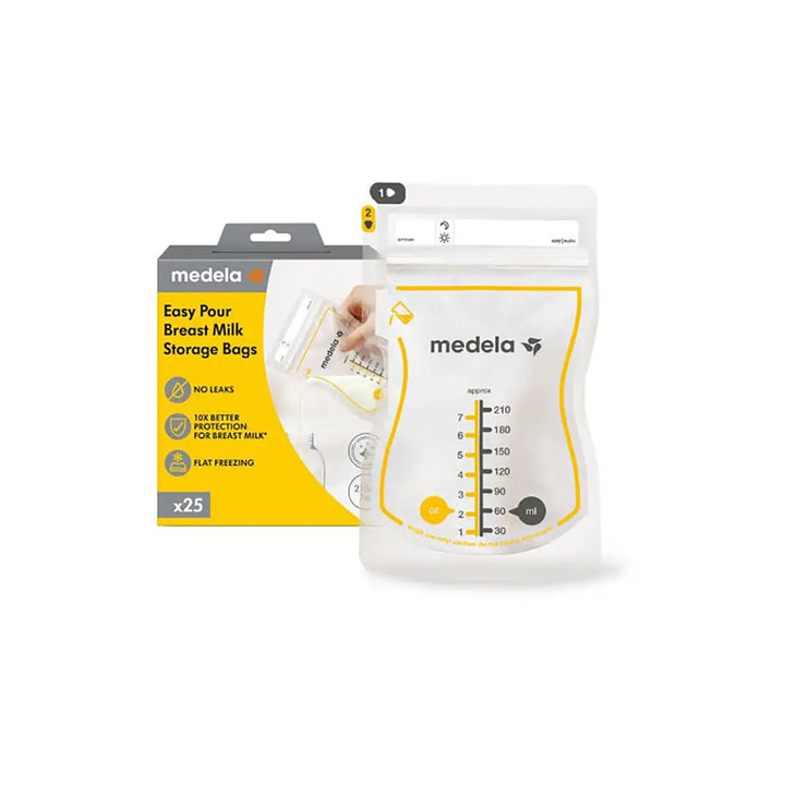 60738-Medela Easy Pour Breast Milk Storage Bags 25X210ml