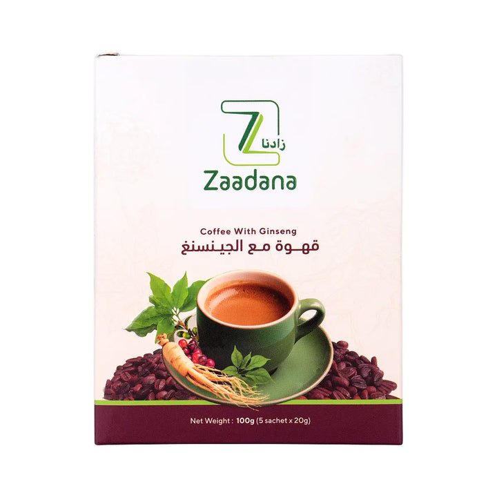 60740-Zaadana Coffee With Ginseng 5X20g Sachets +3