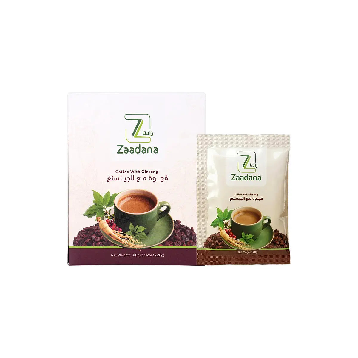 Zaadana Coffee With Ginseng 5X20g Sachets