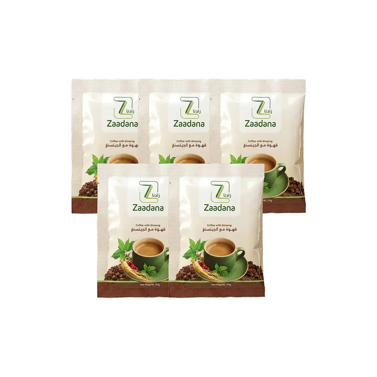 Zaadana Coffee With Ginseng 5X20g Sachets