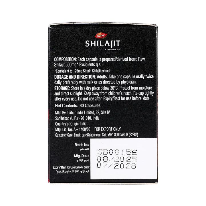 60741-Dabur Shilajit Premium Vitality 30 Capsules +6